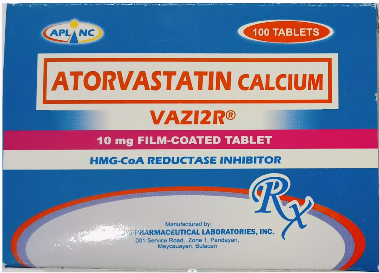 Atorvastatin 10mg Tablet 100's	 VAZ12R 10