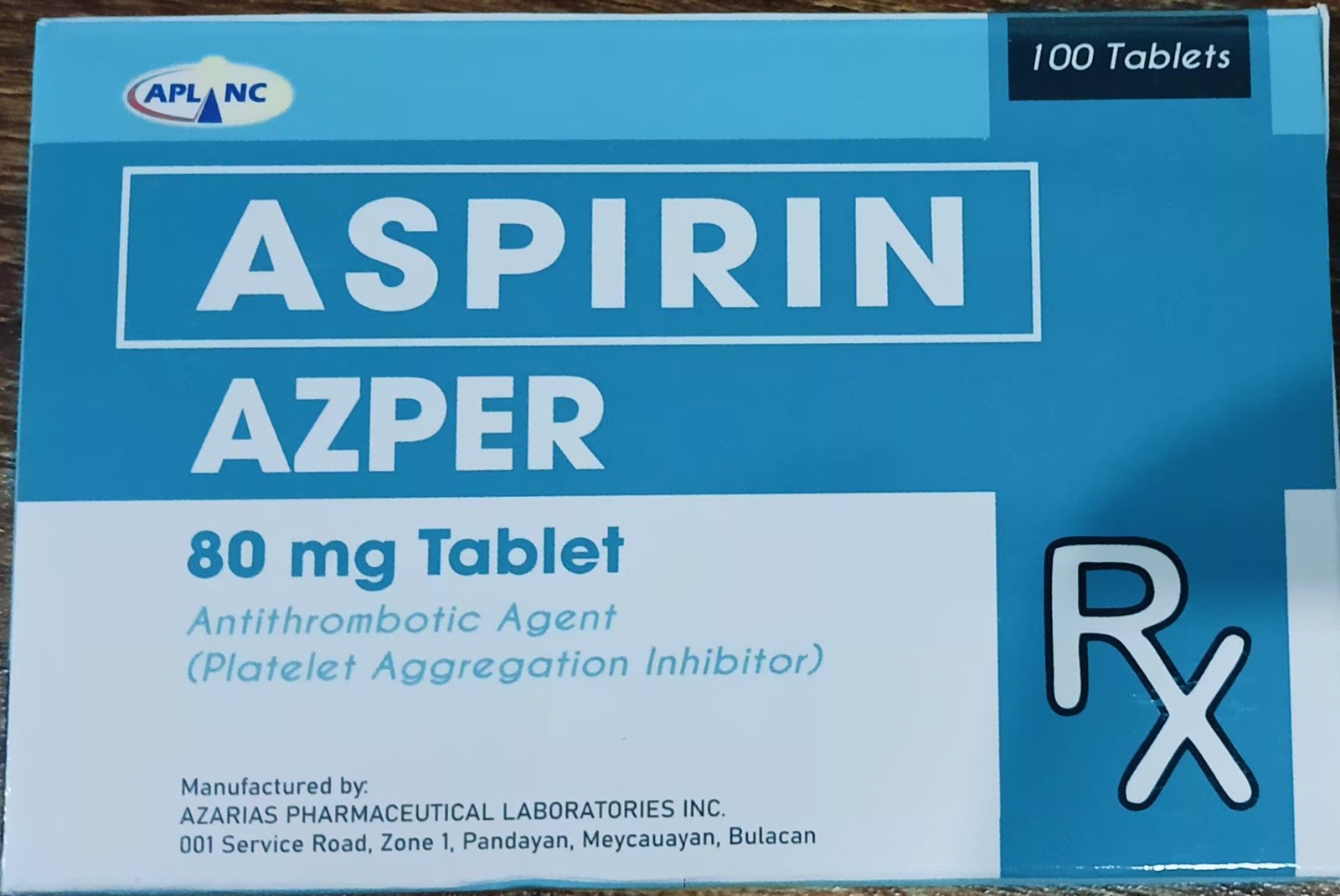 Aspirin 80mg Tablet 100's - Azper