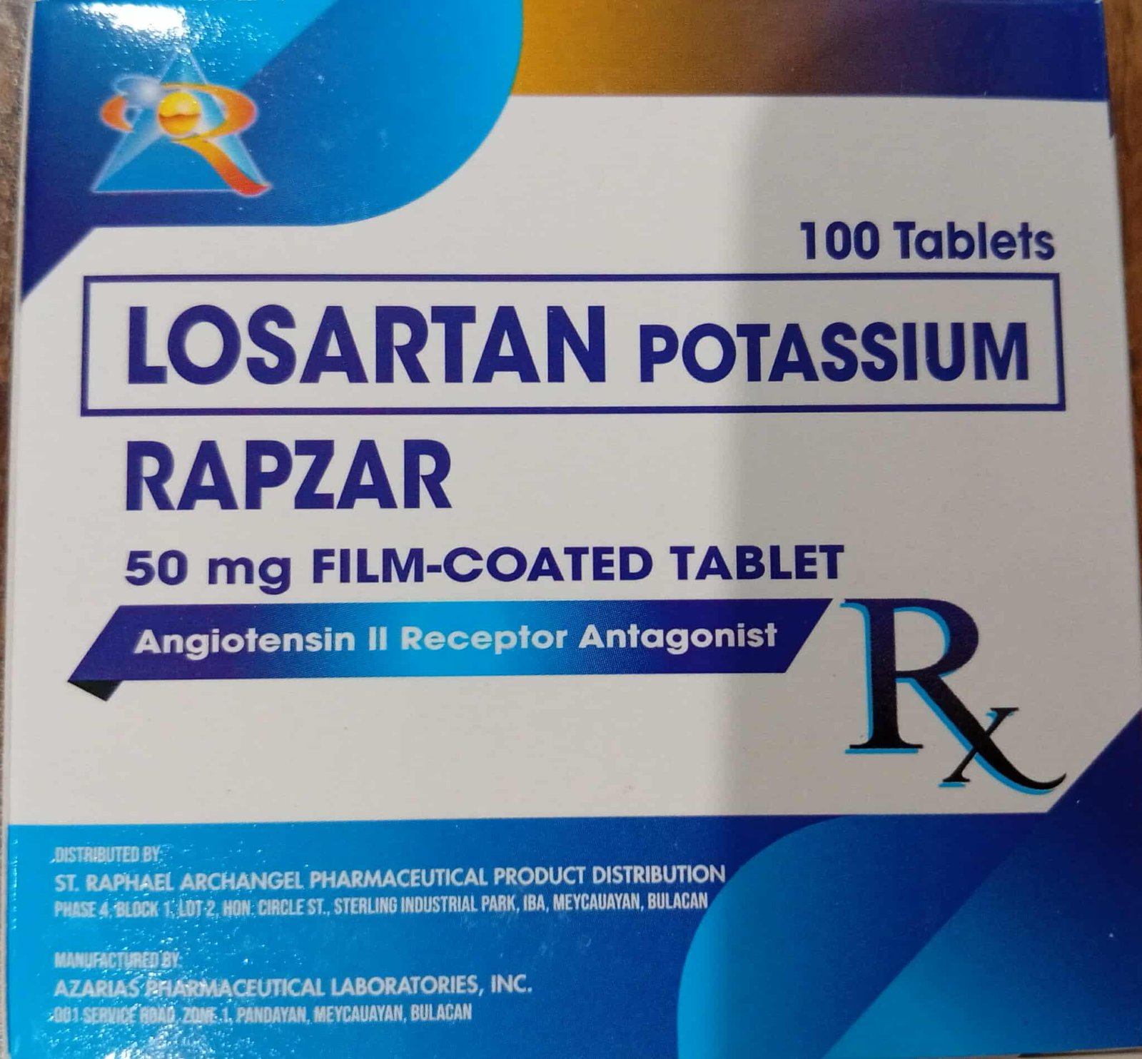 Losartan Potassium  50mg Film Coated Tablet	RAPZAR