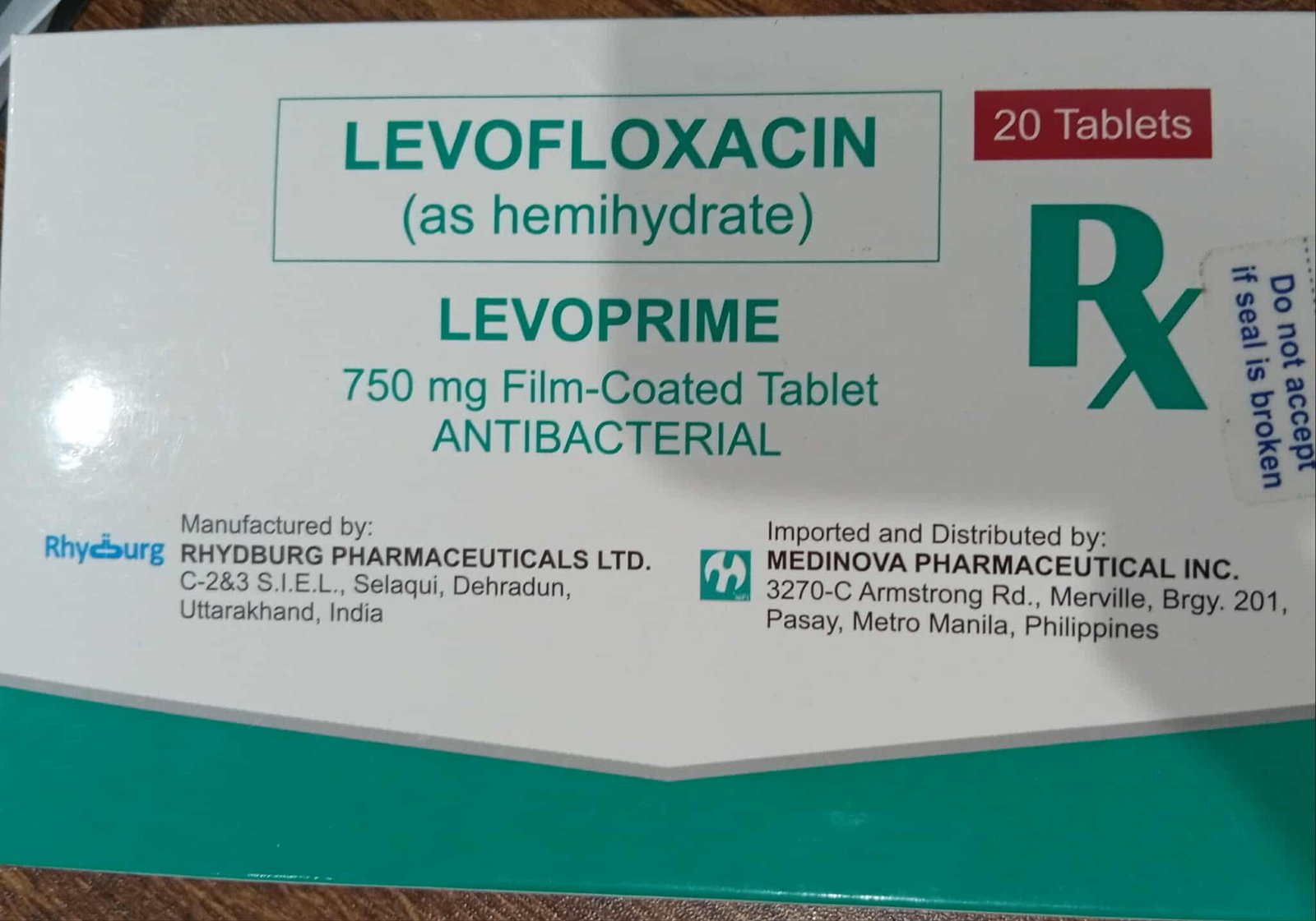 Levofloxacin 750mg Tablet 20's	LEVOPRIME